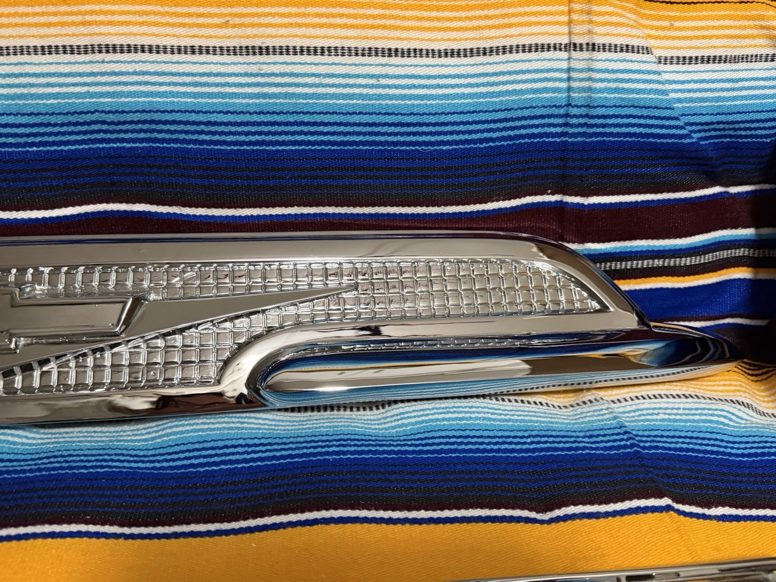 1959 Chevrolet Truck V8 Hood & 3100 Fender Emblems In Beautiful New Show Chrome