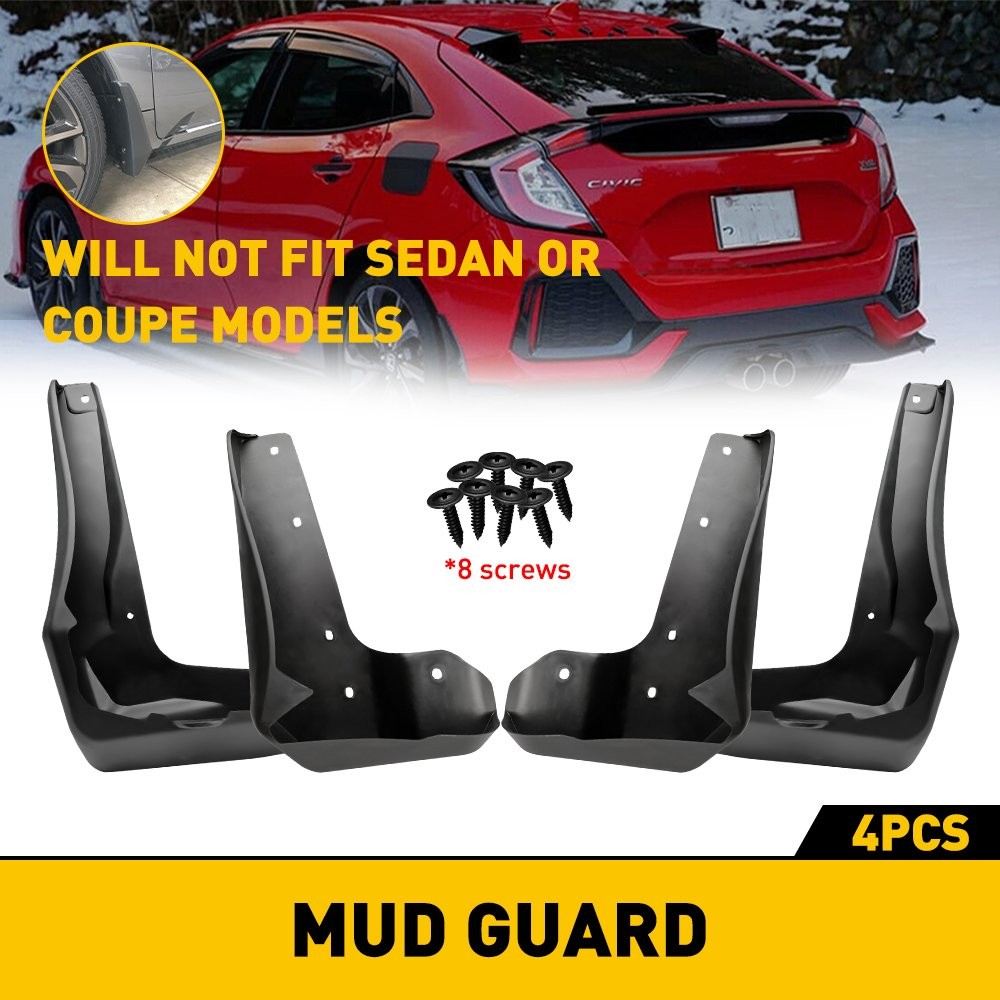 For Gen 10th Hatchback Civic 2017-2021 Splash Guards Mud Flap Car Accessories US