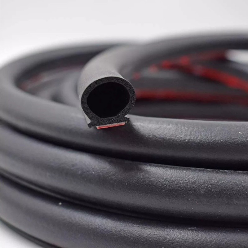 16.4Ft Rubber Seal Strip D-Shaped Car Door Weather Stripping for Door and Window