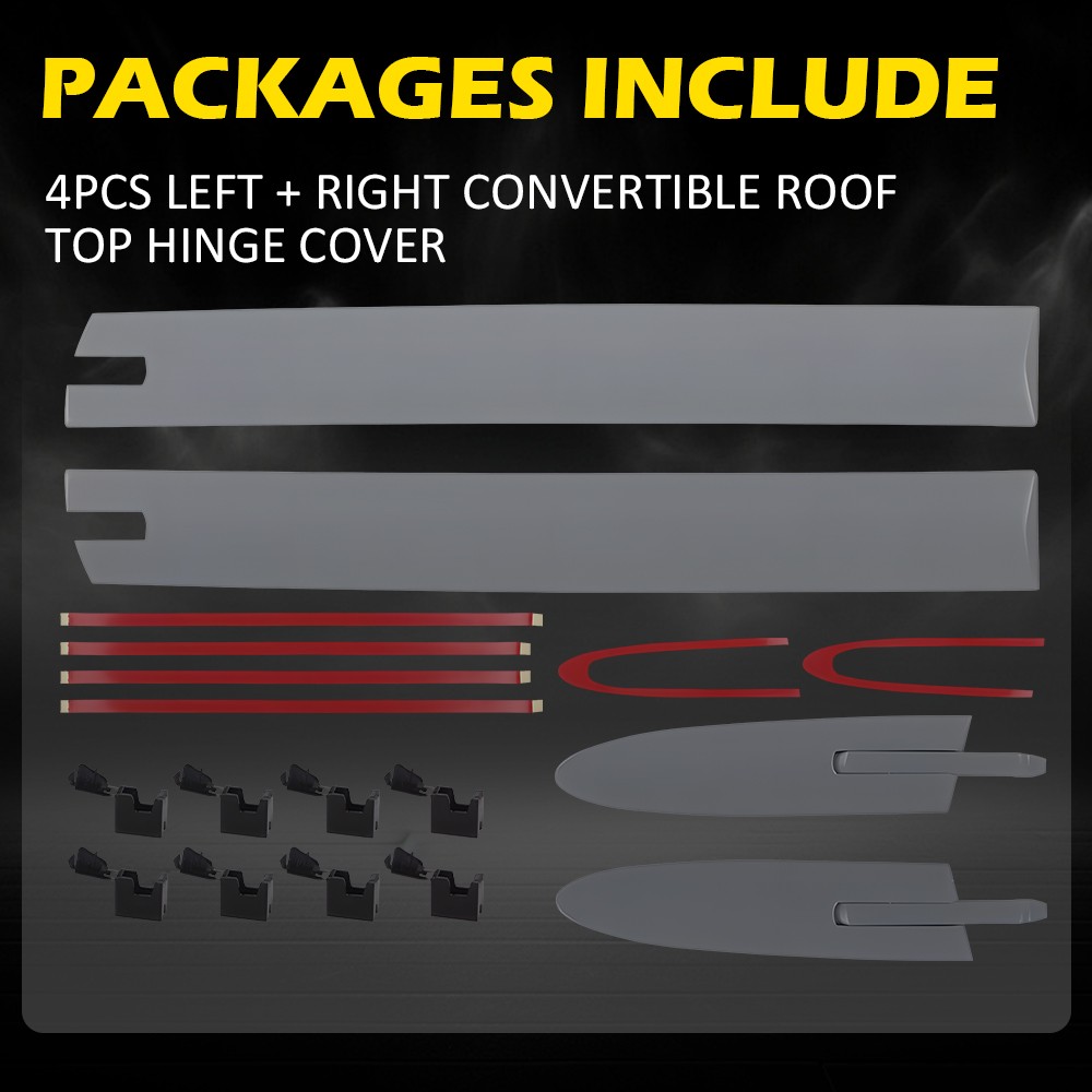 4Pcs Left + Right Convertible Roof Top Hinge Cover For BMW F33 430i M4 E93 4-20X