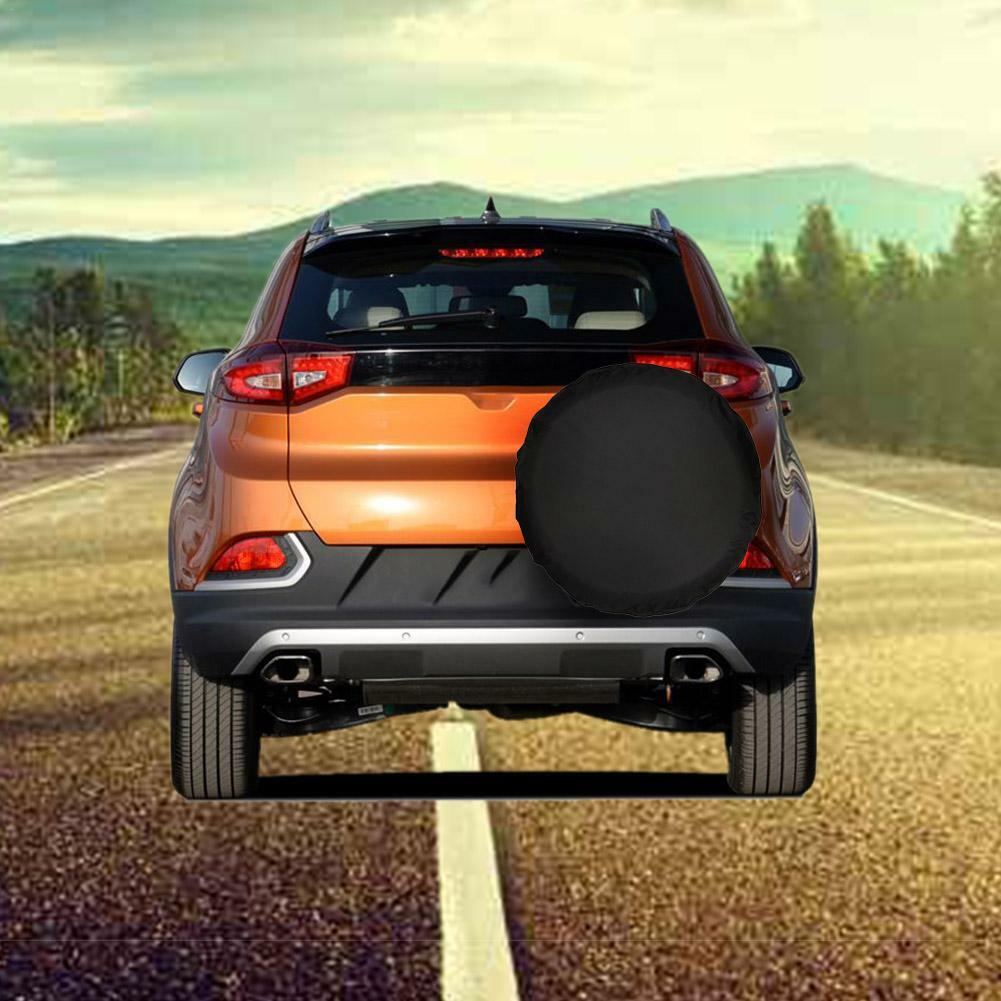 17in Spare Wheel Tire Covers Protector PVC Leather Waterproof for Car SUV Truck