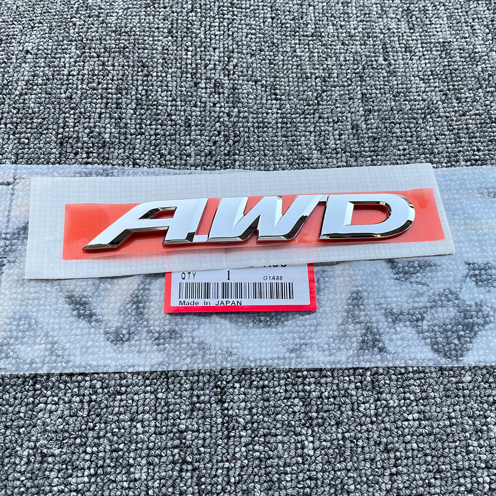 GENUINE Silver AWD Badge Rear Trunk Emblem