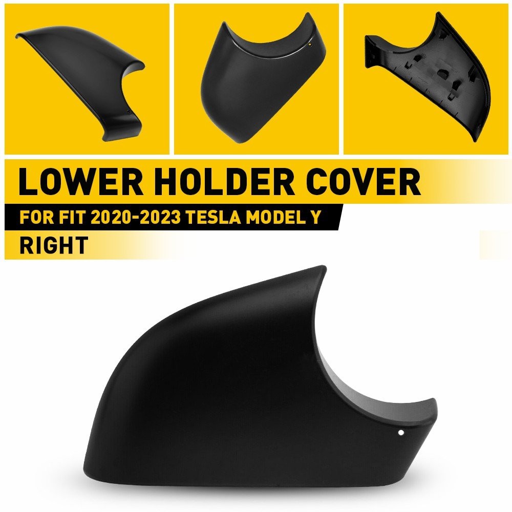 FOR TESLA MODEL Y 00-23 Passenger SIDE DOOR WING MIRROR COVER LOWER HOLDER BLACK