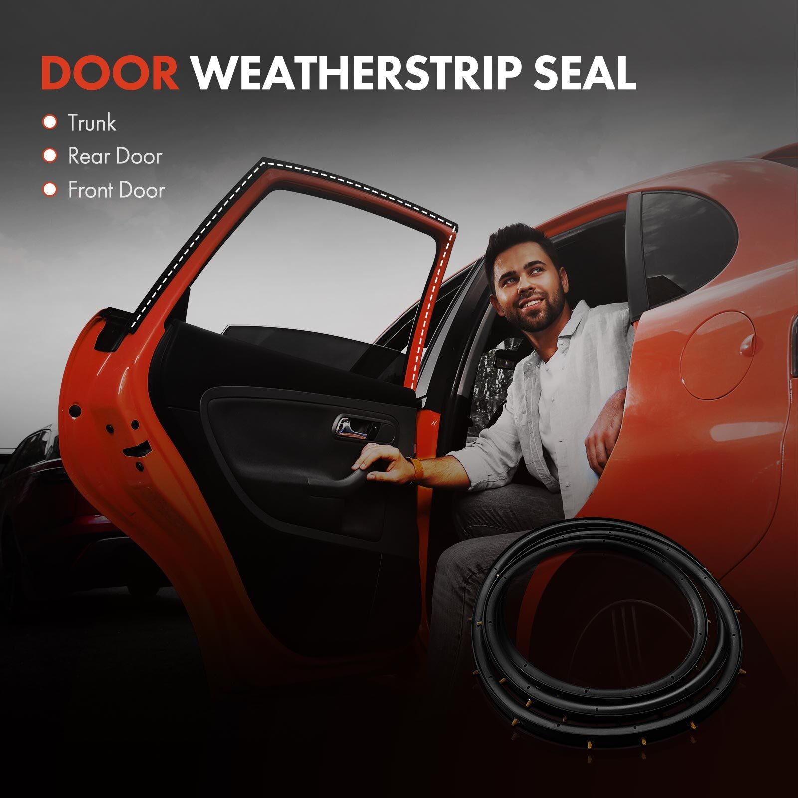 Rear Left Door Weatherstrip Seal for Ford Escape 2013-2019 Sport Utility 4-Door