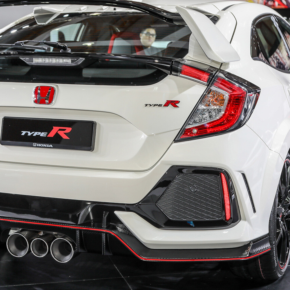 For Honda Type R Racing Sport Black Red Rear Tailgate Emblem Badge Logo OEM ABS