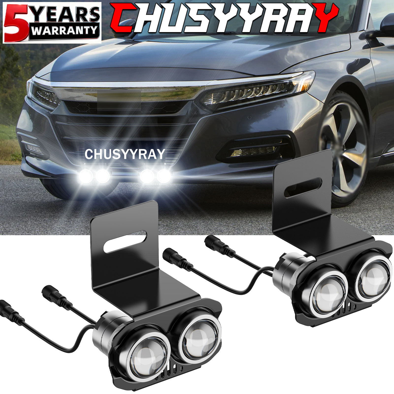 For 2024 Honda Accord Civic LED Light Front License Plate Mount Wire Kit