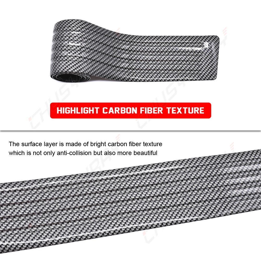Car Rear Bumper Protector Guard, Carbon Fiber Anti-Scratch Trunk D Size: 90x7cm