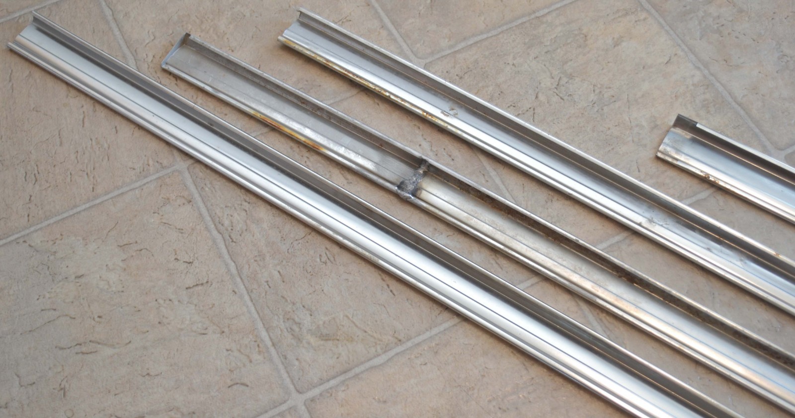 1963 Ford Galaxie Upper Lower Trim Spear Moulding Set, For Parts or Modification