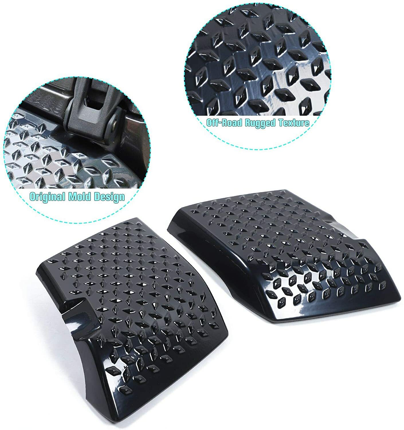 2Pcs Front Fender Flare Wheel Cover Exterior Trim for 2018+ Jeep Wrangler JL JT