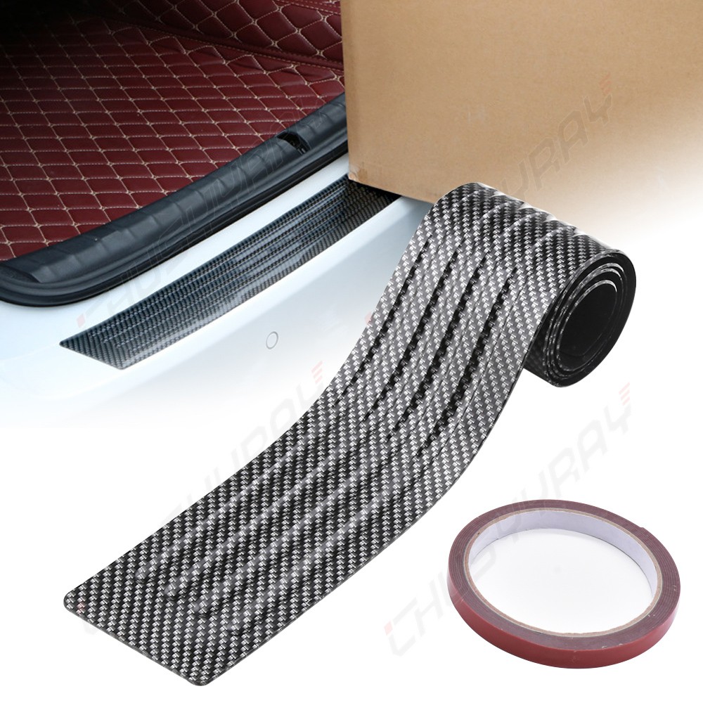 Car Rear Bumper Protector Guard, Carbon Fiber Anti-Scratch Trunk D Size: 90x7cm