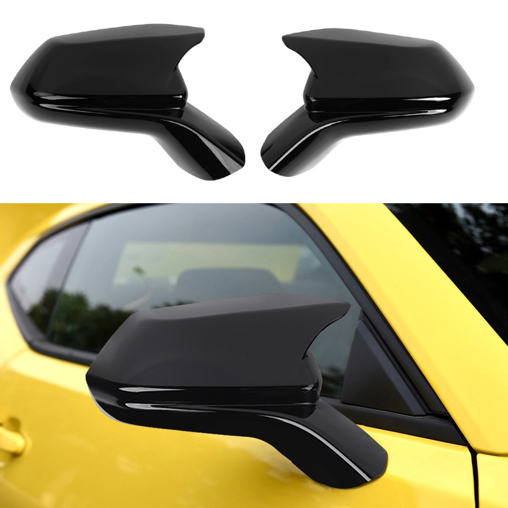 🏆 Gloss Black Look Rearview Mirror Cover Caps Overlay for 16-23 Chevy Camaro