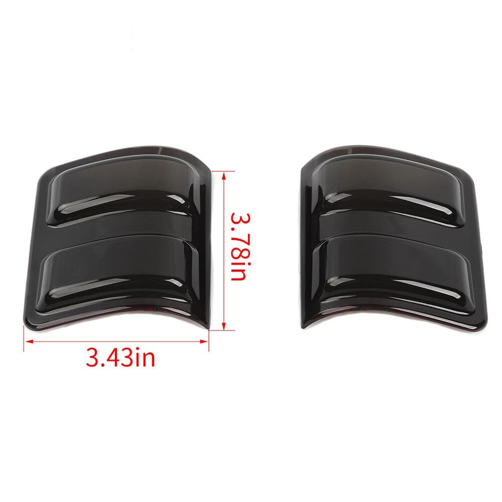 2x Smoked Black View Mirror Turn Signal Light Cover Trim For Ford F250-550 08-16