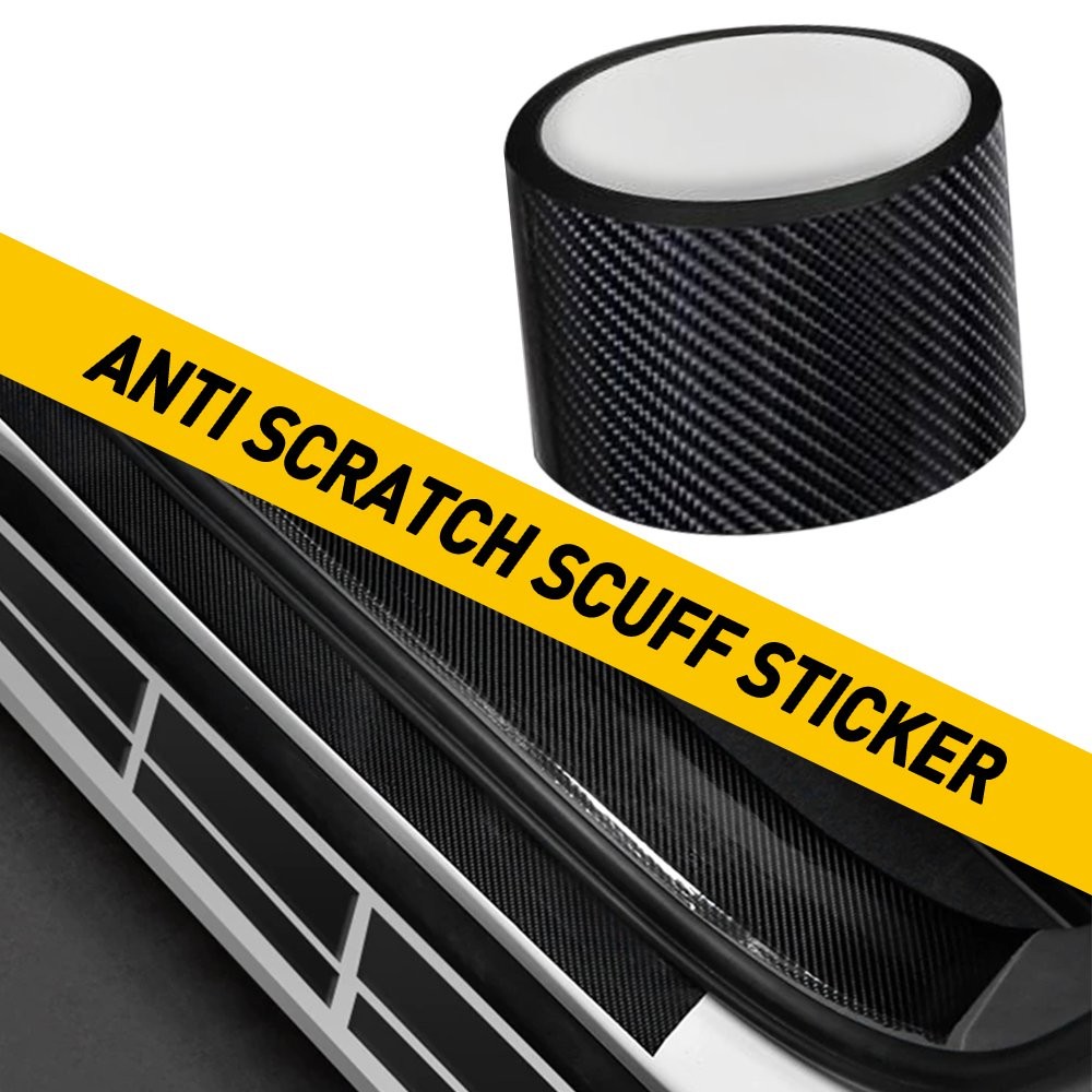 10FT X2.76IN Car Anti-Collision Strip Scratch Scuff Sticker 5D Carbon Fiber H