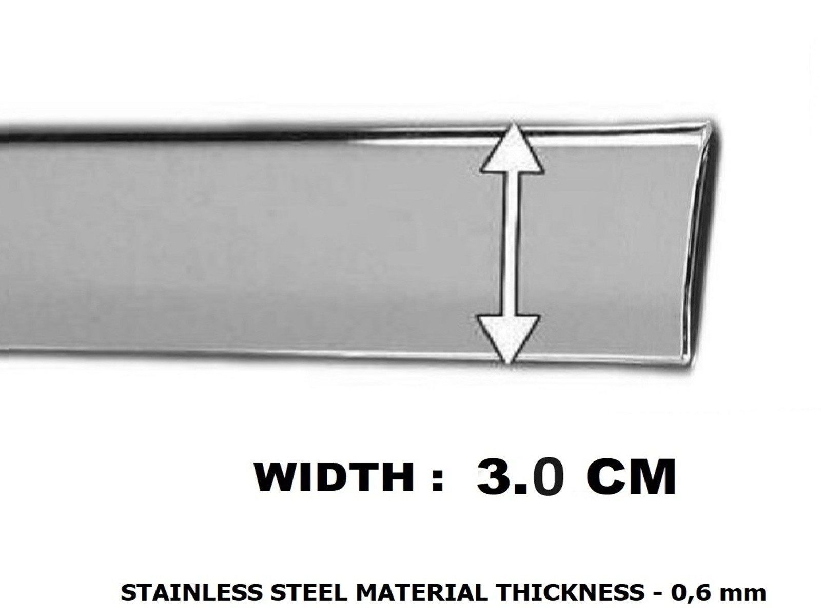 For MITSUBISHI ASX 2010 TO 2022 Chrome Side Door Protector 4 door S.STEEL