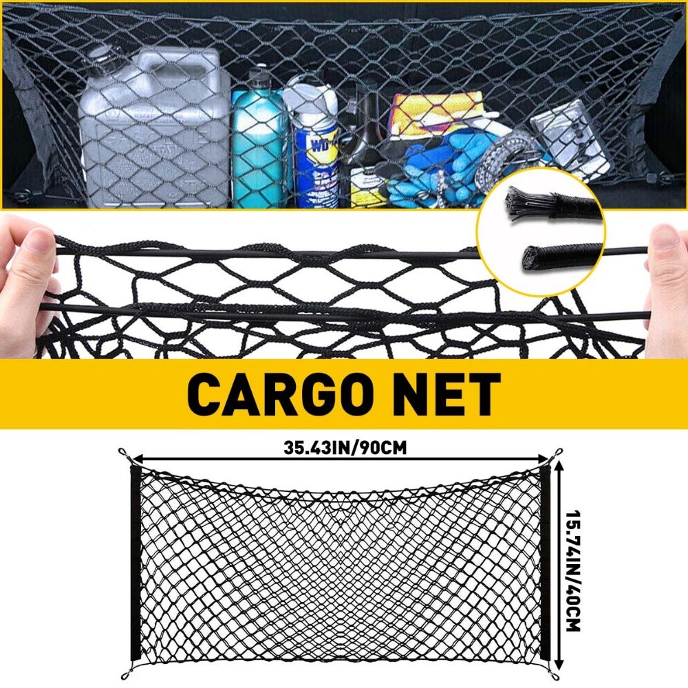 Truck Bed Elastic Mesh Cargo Net Envelope Storage Organizer Fixed Storage Bag US