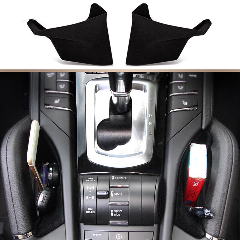 For Porsche Cayenne 2011-2018 Black Inner Gear Shift Armrest Storage Box 2pcs