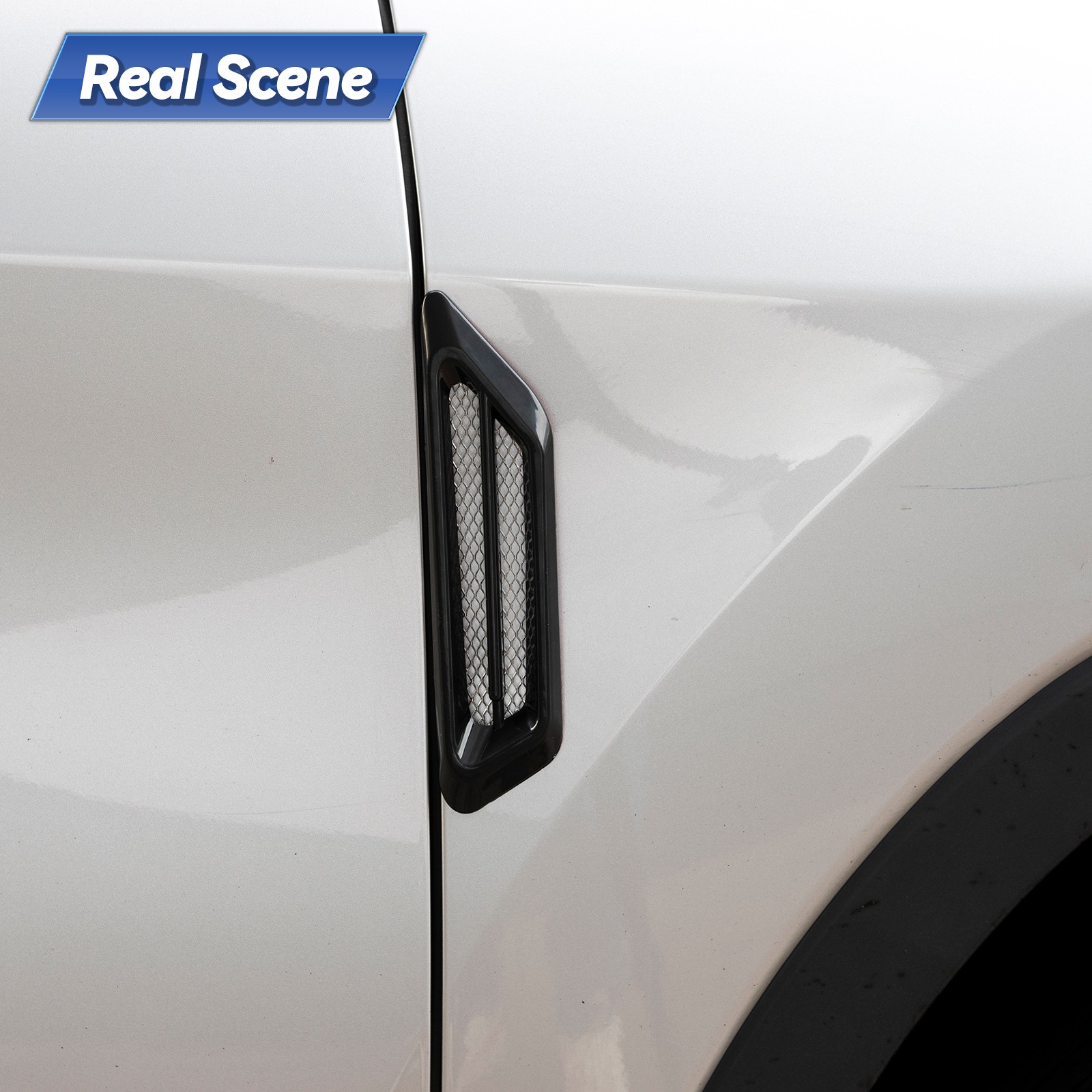 X2 Car Air Flow Fender Side Hood Mesh Vent Decoration Sticker Accessories Black;