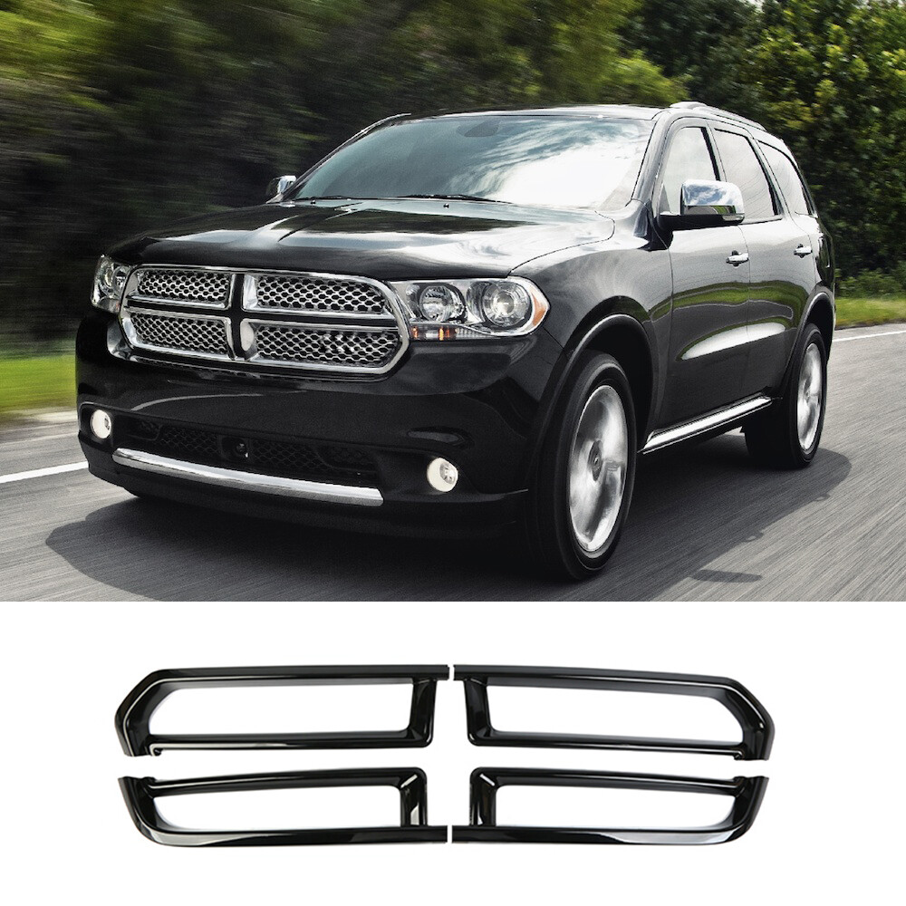 Black Front Grill Mesh Grille Inserts Trim Cover for Dodge Durango 2011-2020 ABS