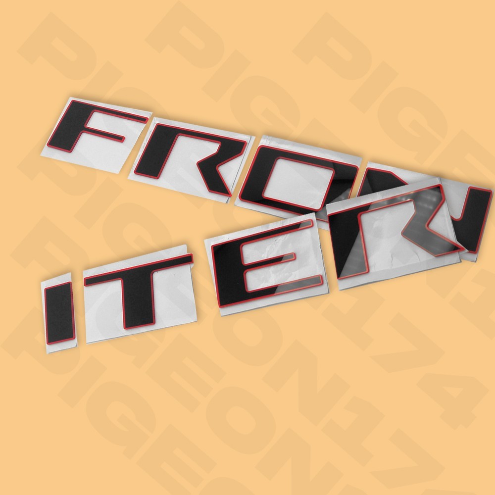 Acrylic Trunk Emblems 3D Black Red For Frontier Letters Tailgate Badge 2022-2025