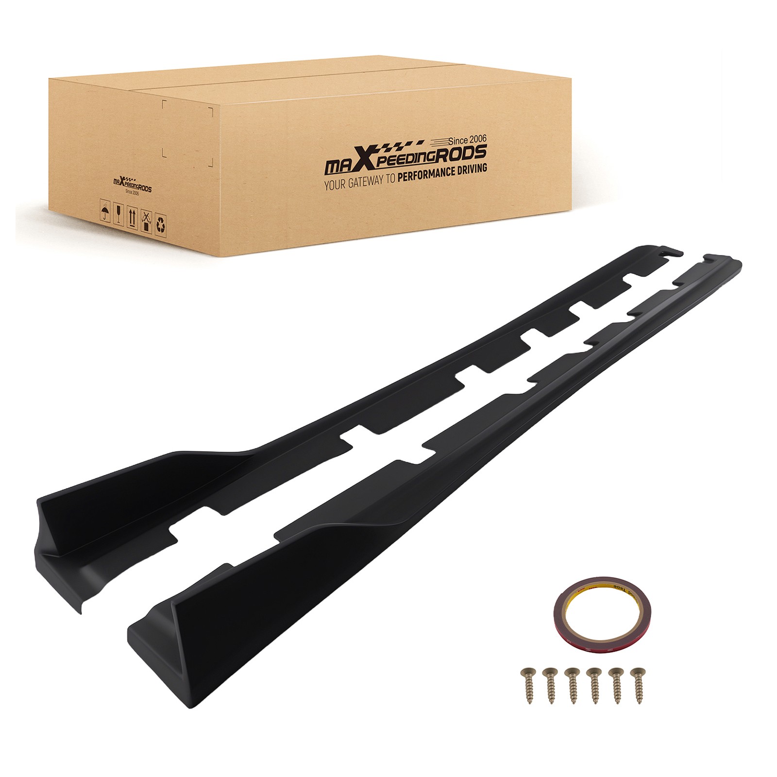 ABS Matte Black Side Skirt for Lexus IS 2014-2020 Body Extension Panel Kit