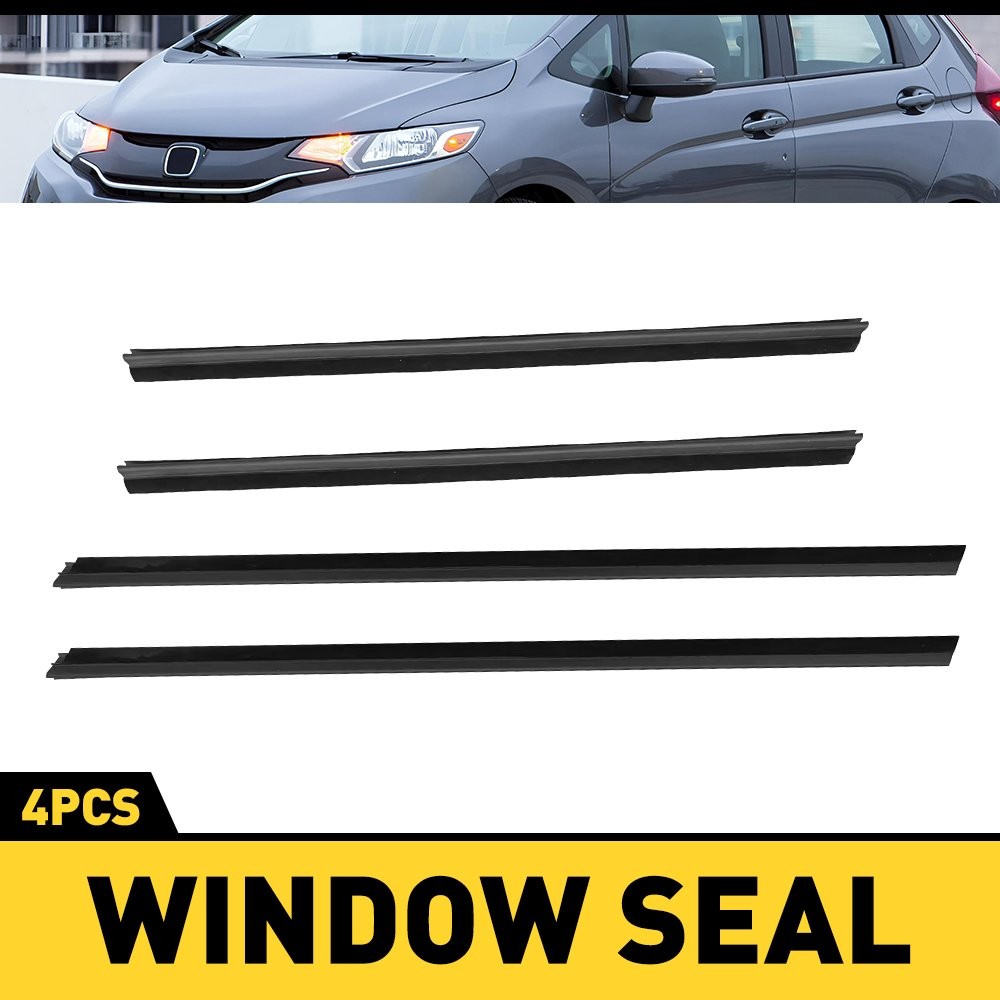 4pcs Door Belt Weather Strip Molding Seal For Honda Fit 2008-2013 Jazz