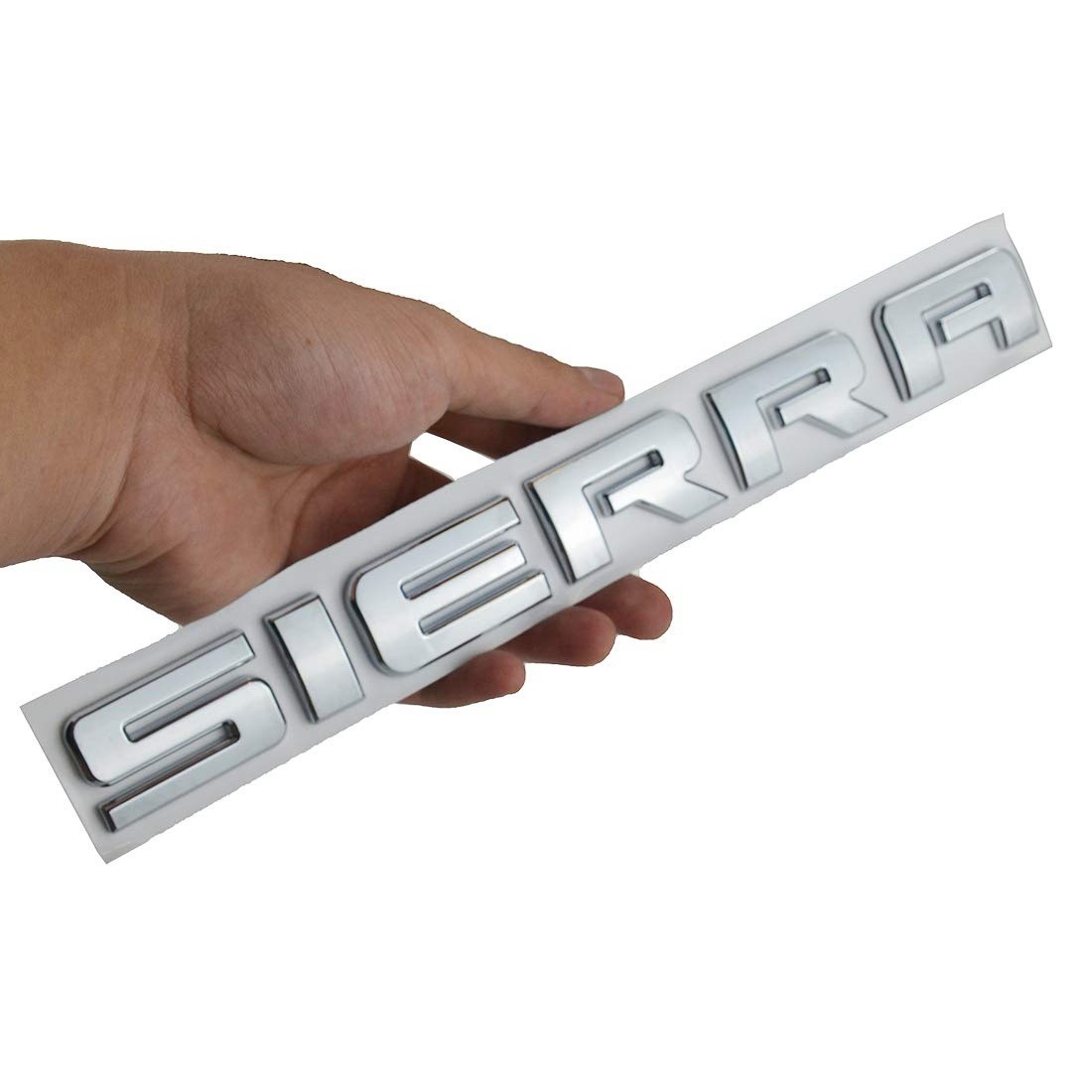 1x Chrome GMC Sierra Letter Emblem Badge Front Door/Rear Tailgate