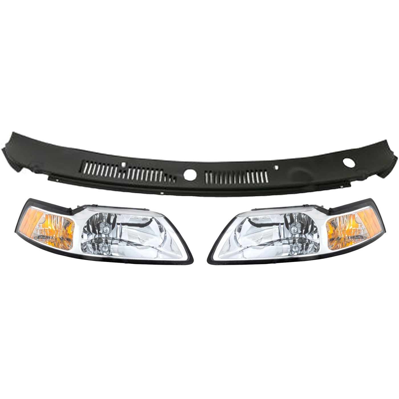 Wiper Cowl Grilles for Ford Mustang 1999-2000