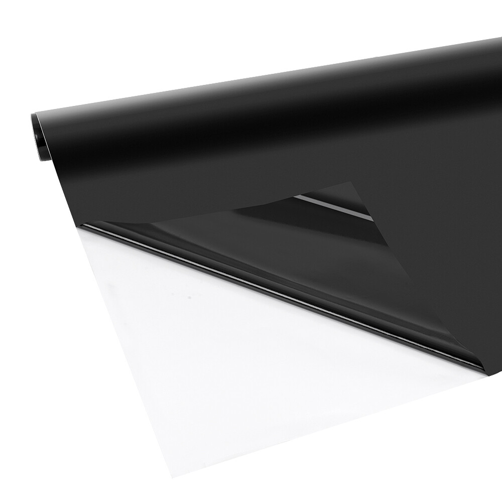 Universal Glossy Black Vinyl Film Wrap Sticker Decal DIY Bubble Free Air Release