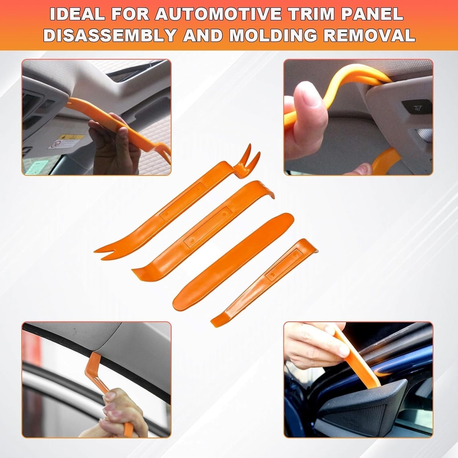 4Pcs Car Installation Tool Removal Plastic Pry Tool Kit Set Door Clip Panel Trim