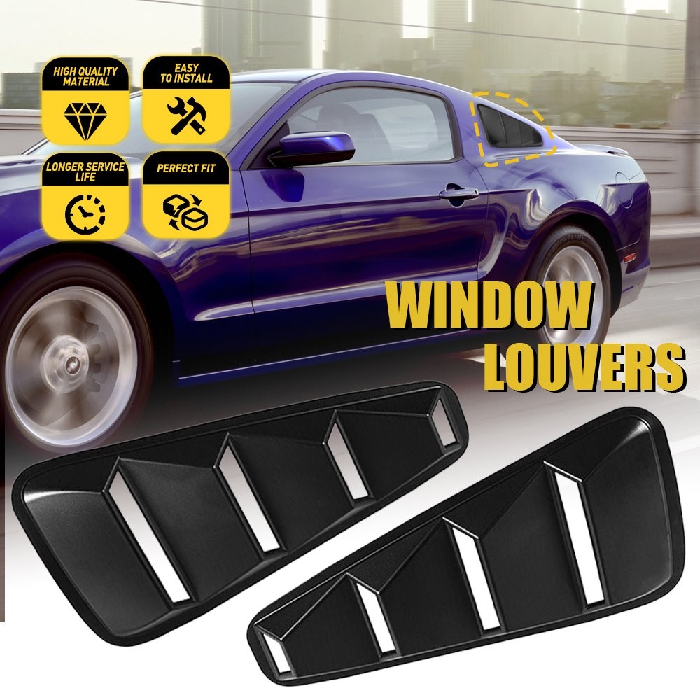 For Ford Mustang Coupe/2-DR 2005-2014 Side Window Louvers Scoop Cover Vent USA