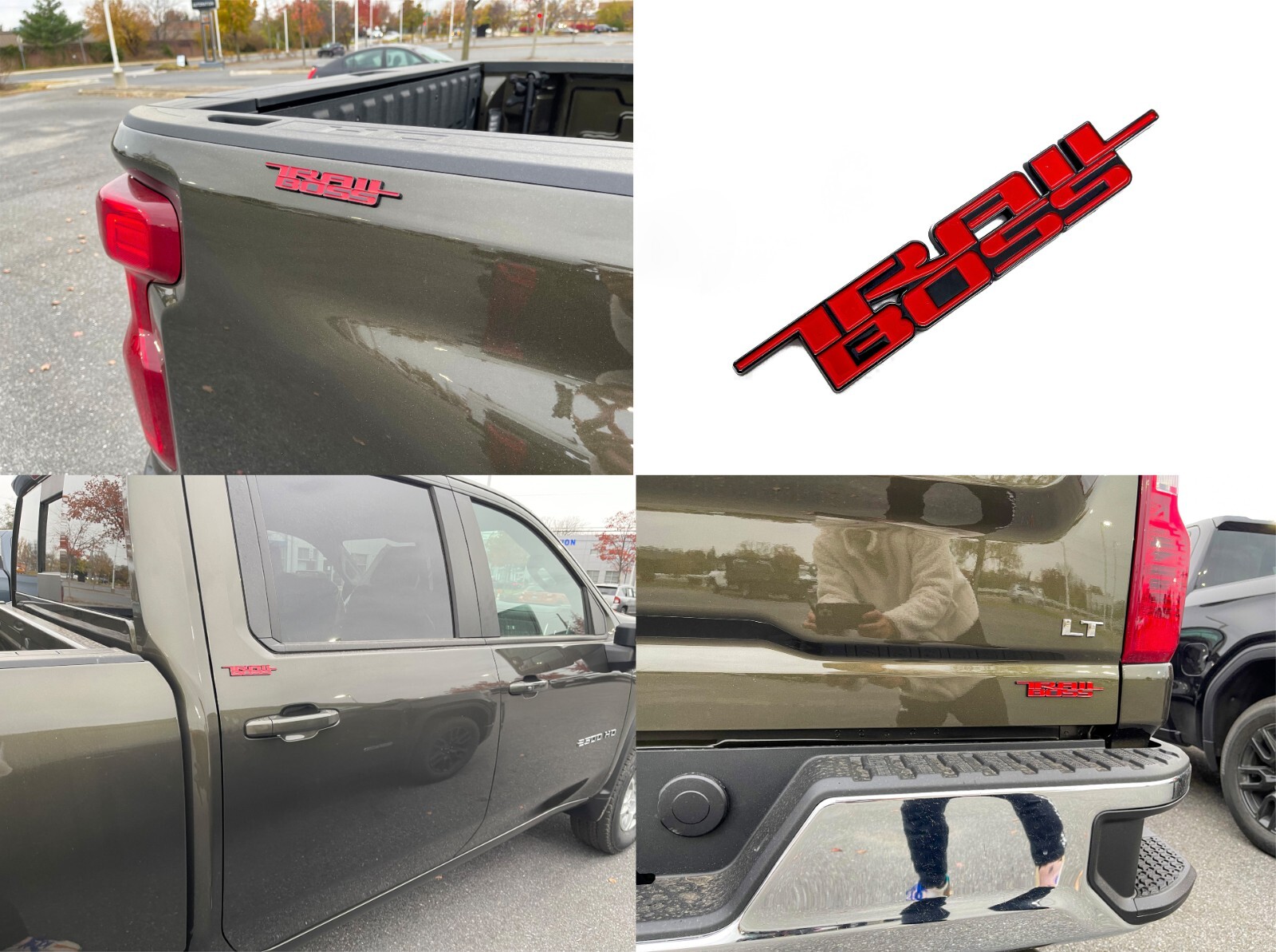 2019-2024 for Chevrolet Silverado 1500 Trail boss Grille Bed Emblem Red x1