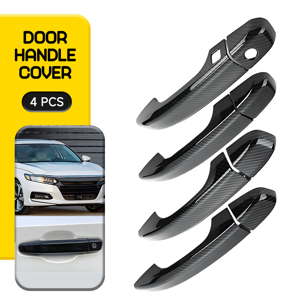 Front Rear Right Left For 2018-2022 Honda Accord Door Cover Handle Carbon Fiber
