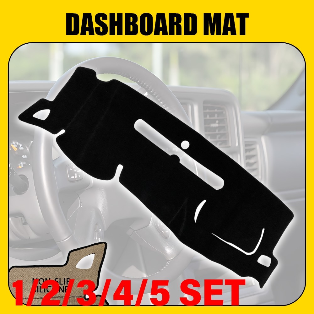 Dashboard Cover Dash Mat Pad For Chevy Silverado GMC Sierra 2007-2013 LHD 1-5SET