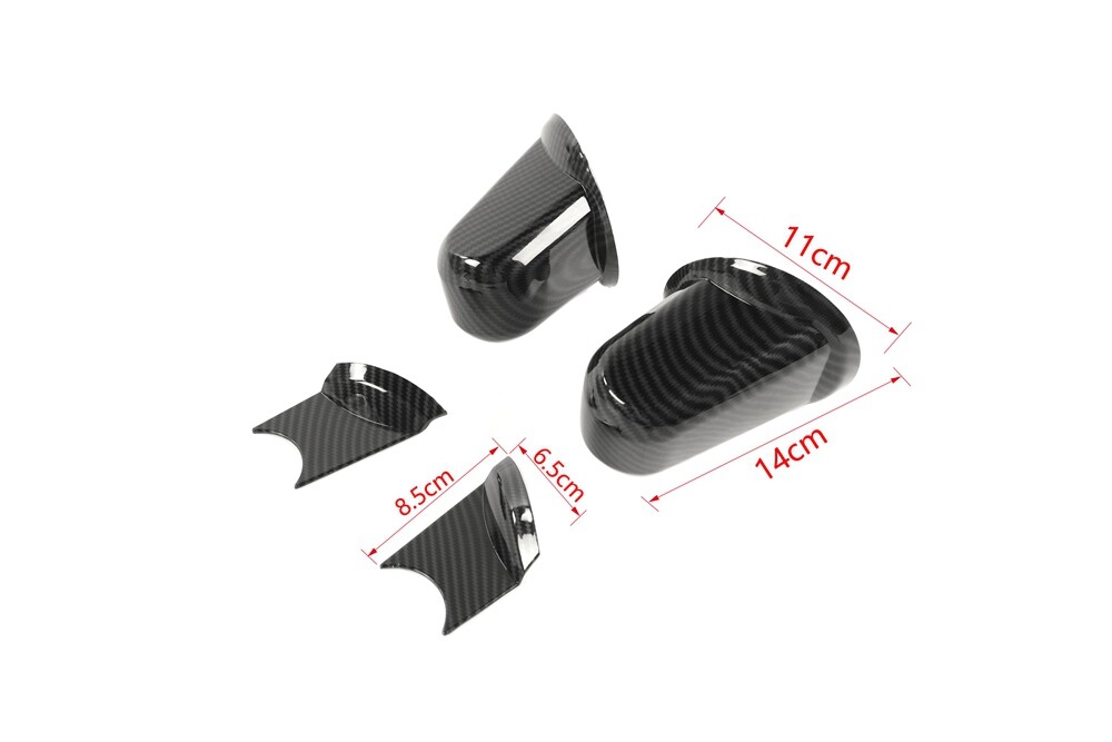 Carbon Fiber rearview mirror base cover trim decor For 2007-17 Jeep Wrangler JK