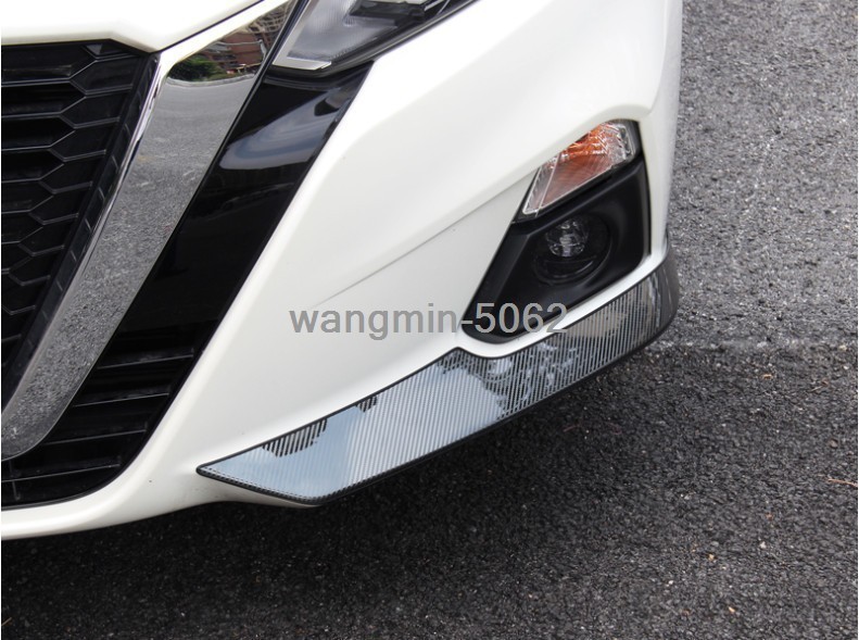 FOR Nissan Altima 2019 carbon fiber Front Bumper Bottom Protector Cover Trim