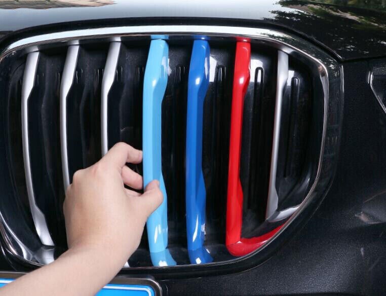 For BMW X7 2019-22 abs Tri Color M Sport Front Kidney Grille Insert Trims Cover