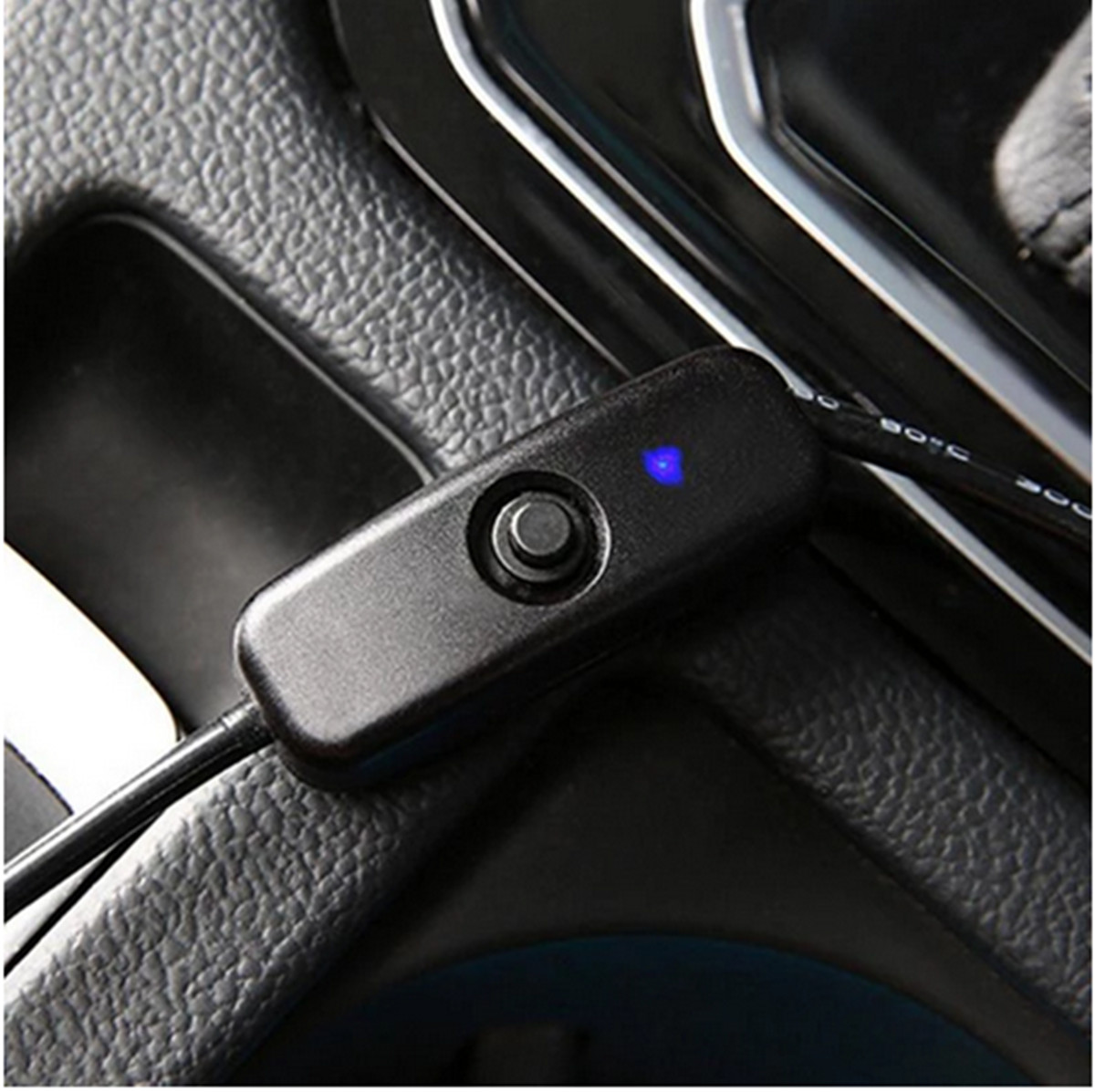 Car Thermostat Heating Cushion USB Heated Seat Pad Lamb Velvet Gray Fit Winter