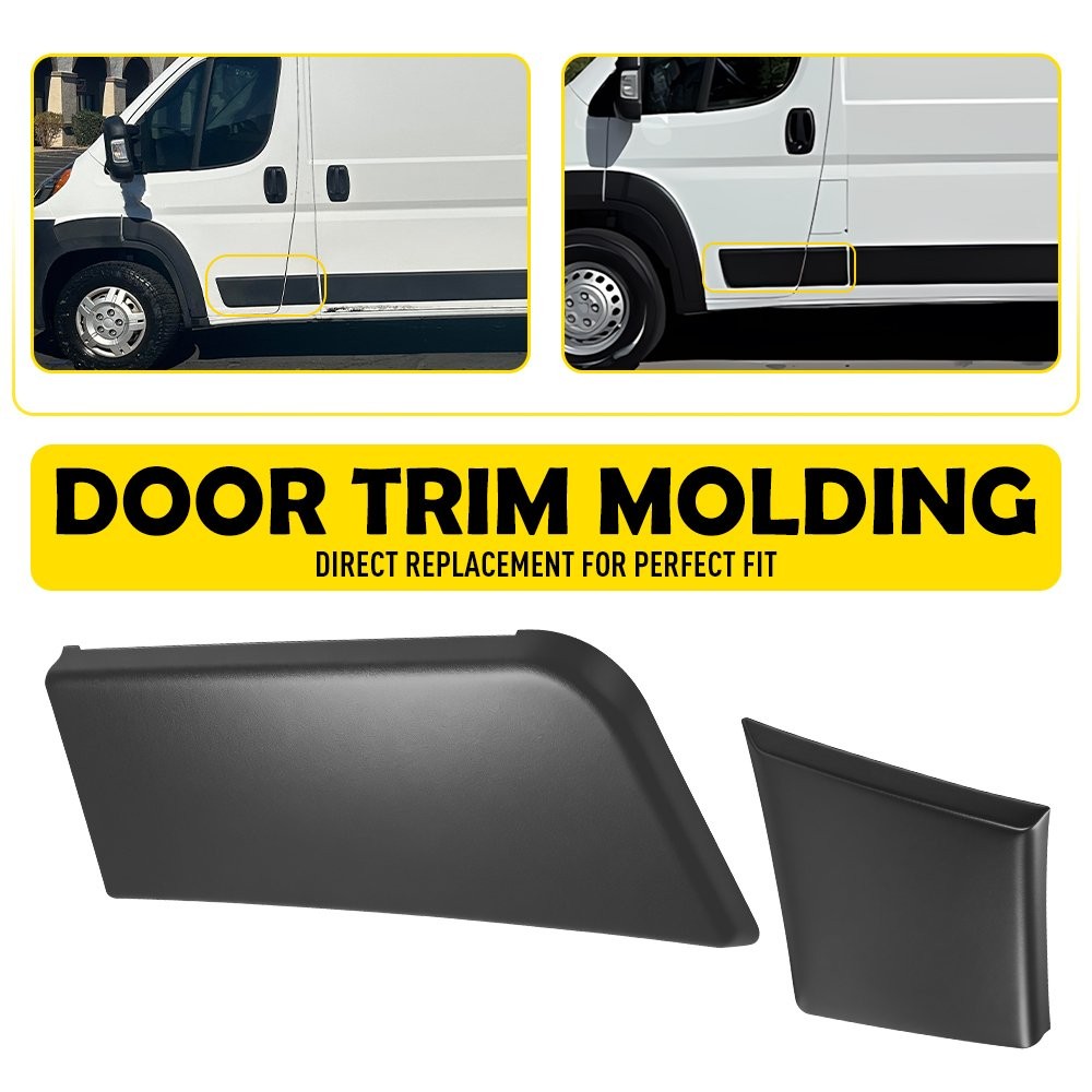 Pair of Front LH Door Trim Moldings For 2014-2018 Ram ProMaster 1500 2500 3500