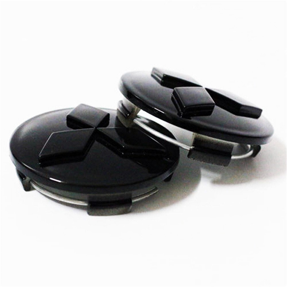 PREOWN BUT NEW AFTERMARKET 60MM BLACK Car Wheel Rim Center Cap For Mitsubishi