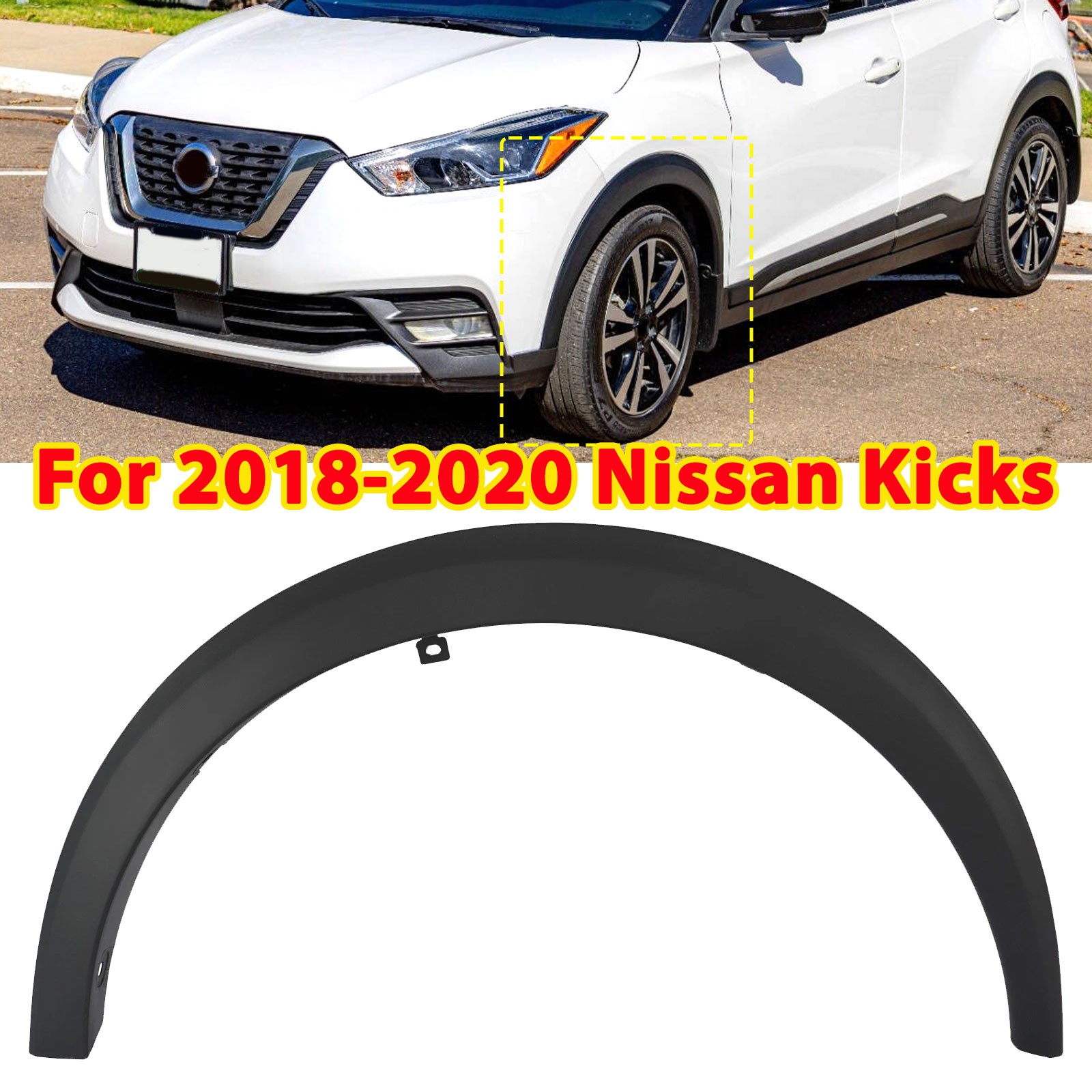 LH Driver Left Side Front Fender Flare Molding Trim For 2018-2020 Nissan Kicks
