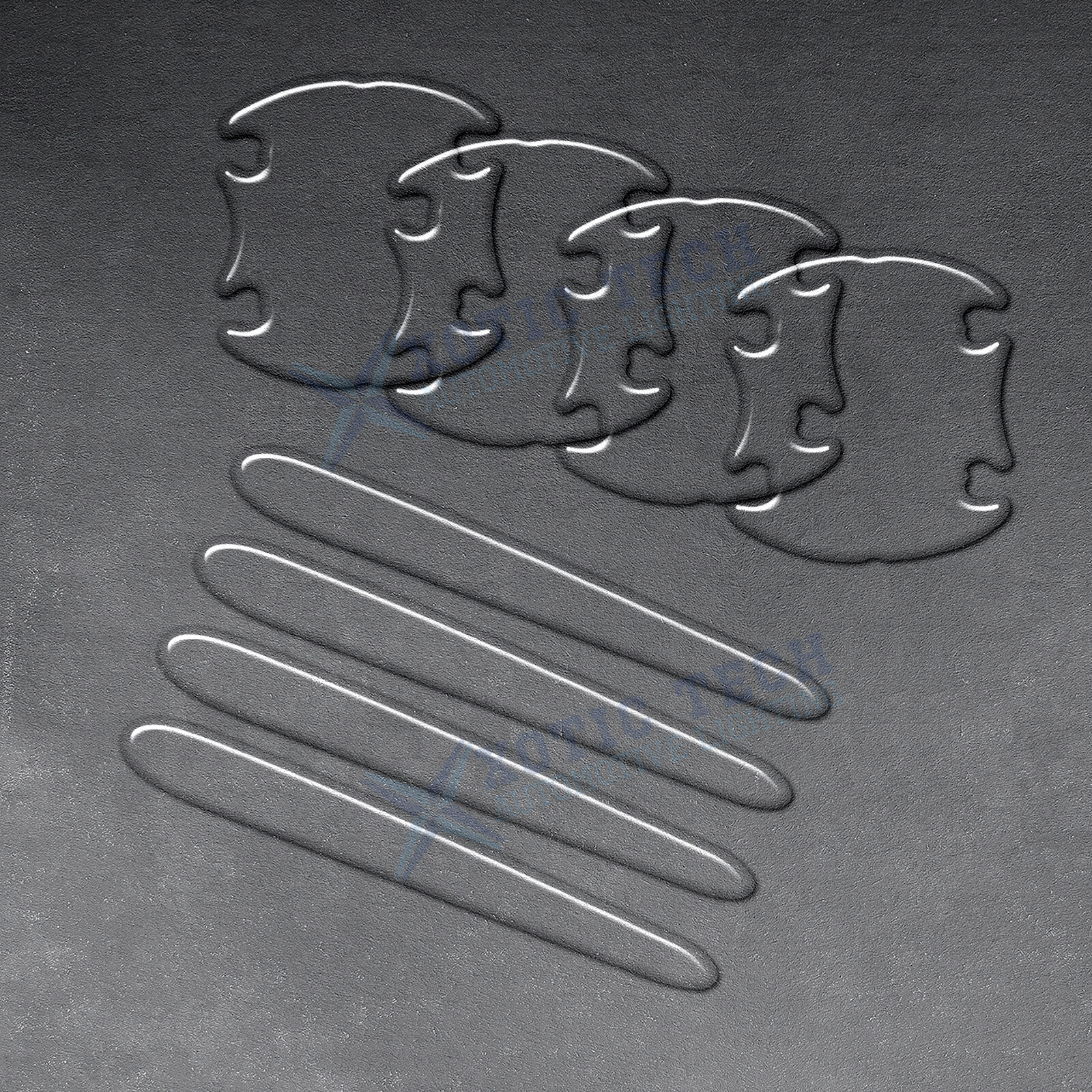 8x Clear Transparent Door Handle Bowl Strip Decals Guard Film Universal for Car