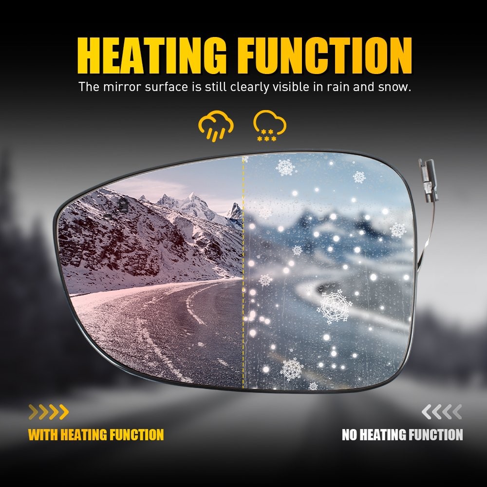 Mirror Glass Driver Left Side Heated Blind Spot For 2018-2022 Honda Accord Clear