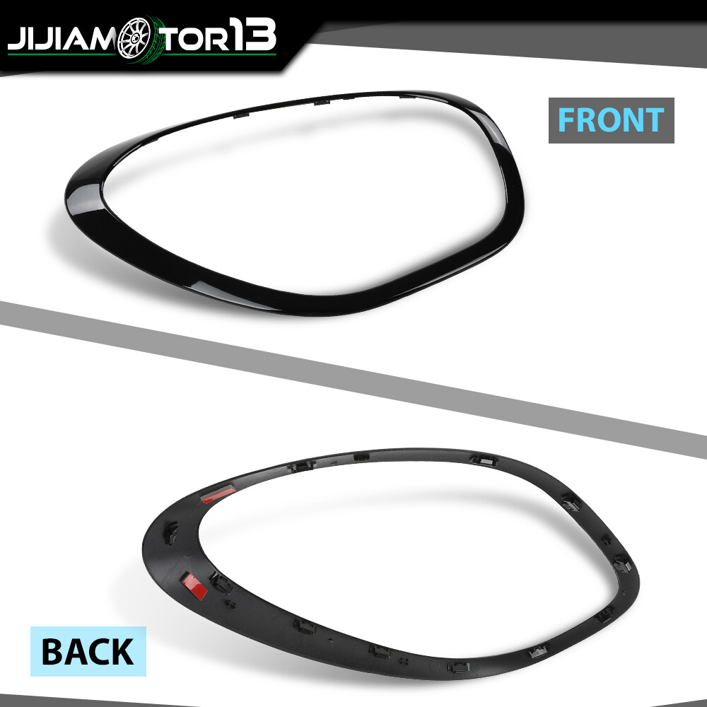 Pair Headlight Bezels Trim Ring Left Right Side Fit For Mini Cooper 2011-2016