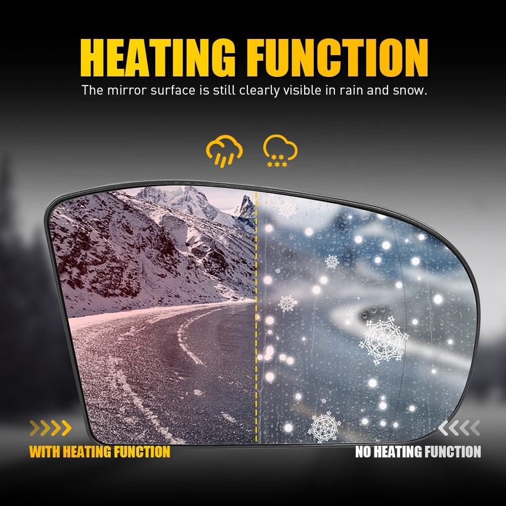 Left Right Mirror Heated Glass Base For Mercedes E/C Class W211 W203 01-07 2-10X
