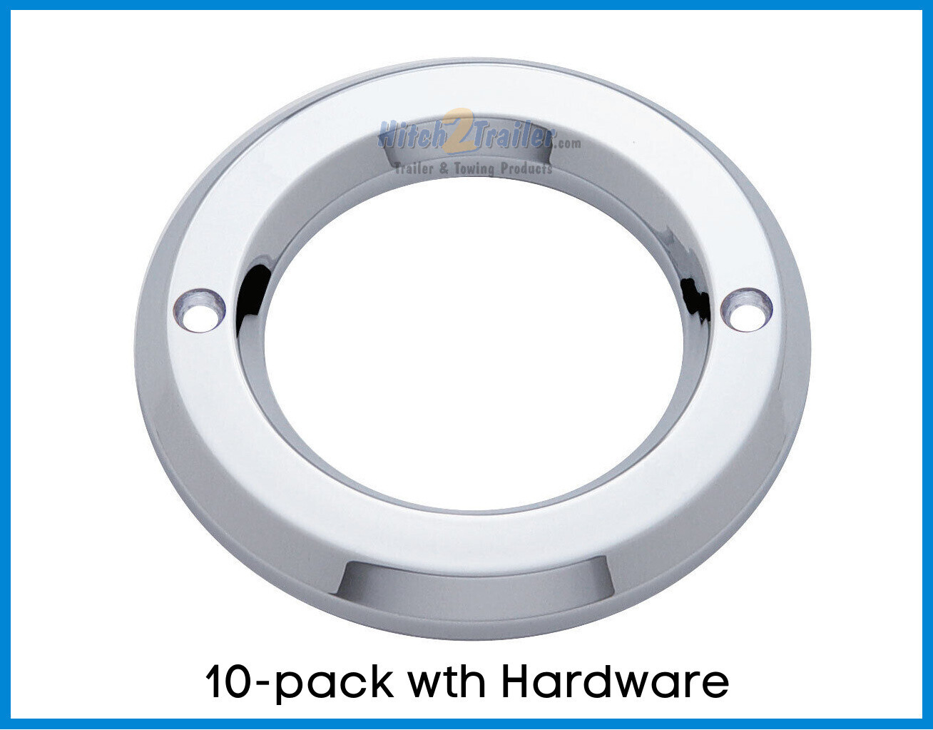 (Set/10) Round Chrome Bezels / Covers 2″ LED Side Marker Clearance Lights