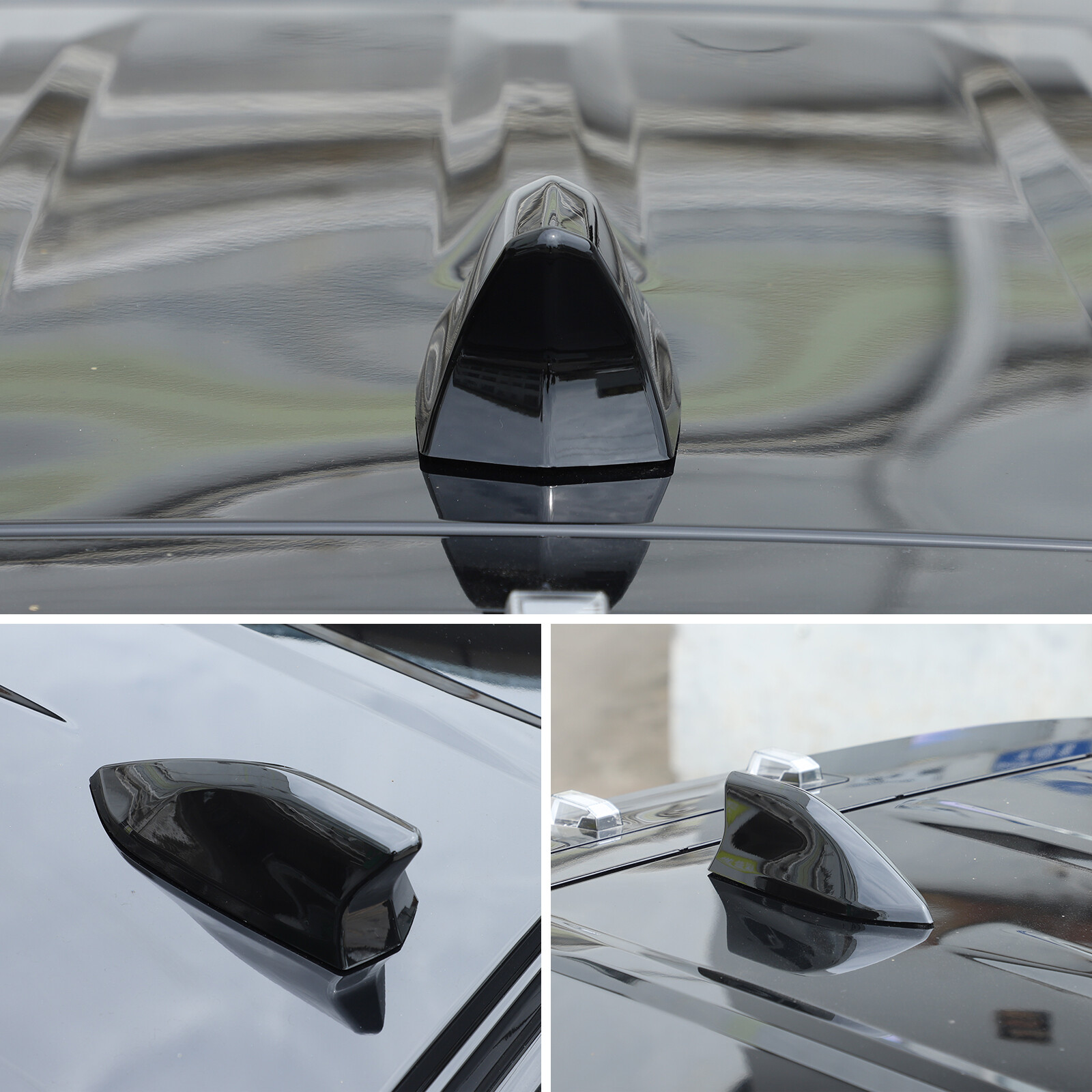 Roof Shark Fin Antenna Glossy Black Cover Trim For Hummer EV 2023 2024 2025-2026
