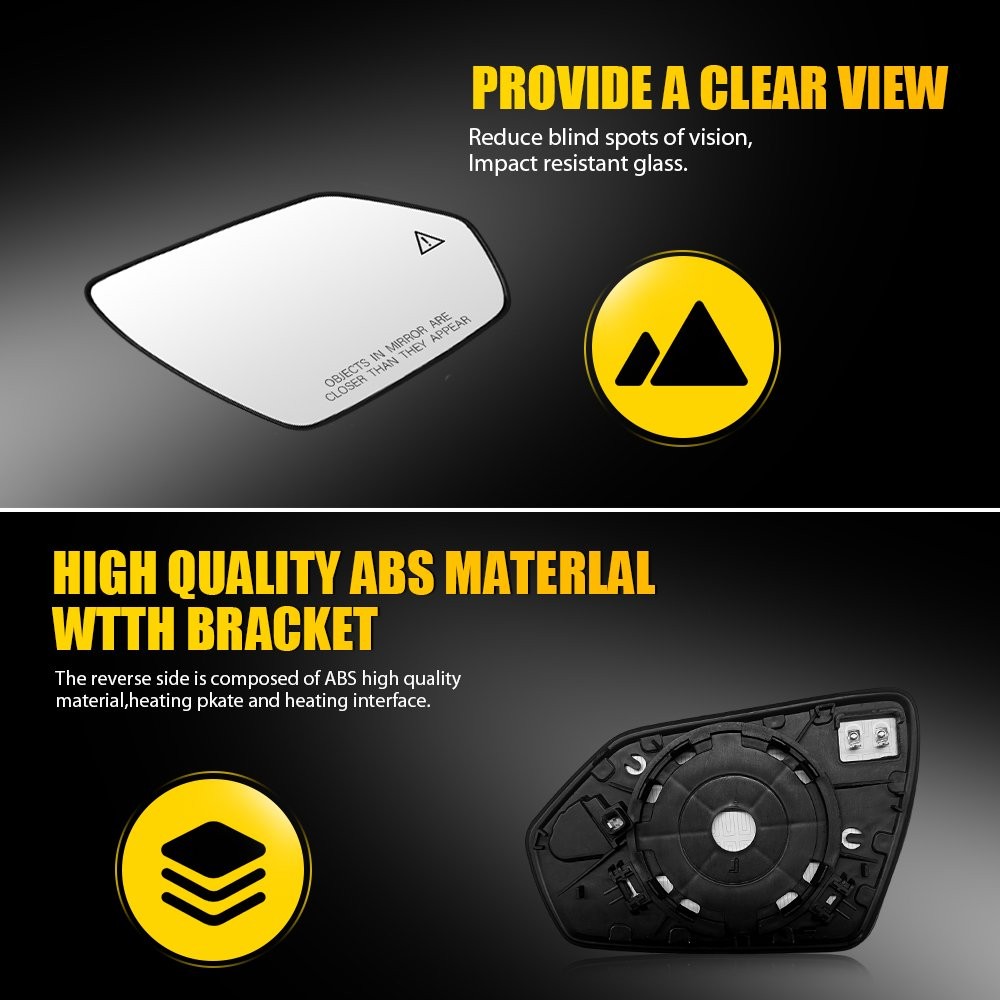 Mirror Glass Heated Blind Spot Detection Passenger for Hyundai Elantra 2021-2025