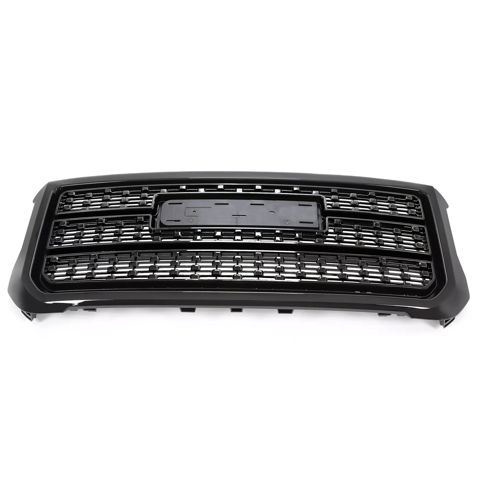 Front Upper Grille For 2015-2019 GMC Sierra 2500HD 3500HD Denali Gloss Black