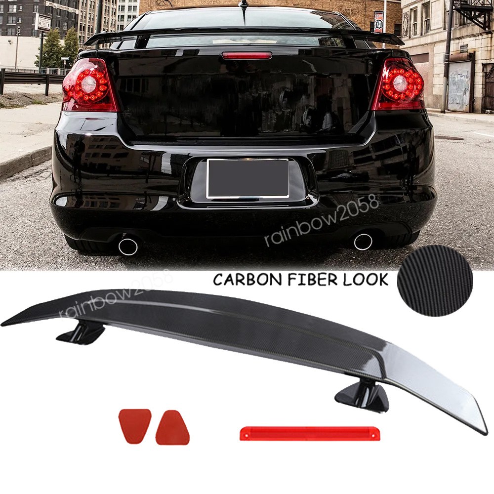 Rear Trunk Spoiler Wing GT Style Racing Carbon Style For Dodge Avenger R/T