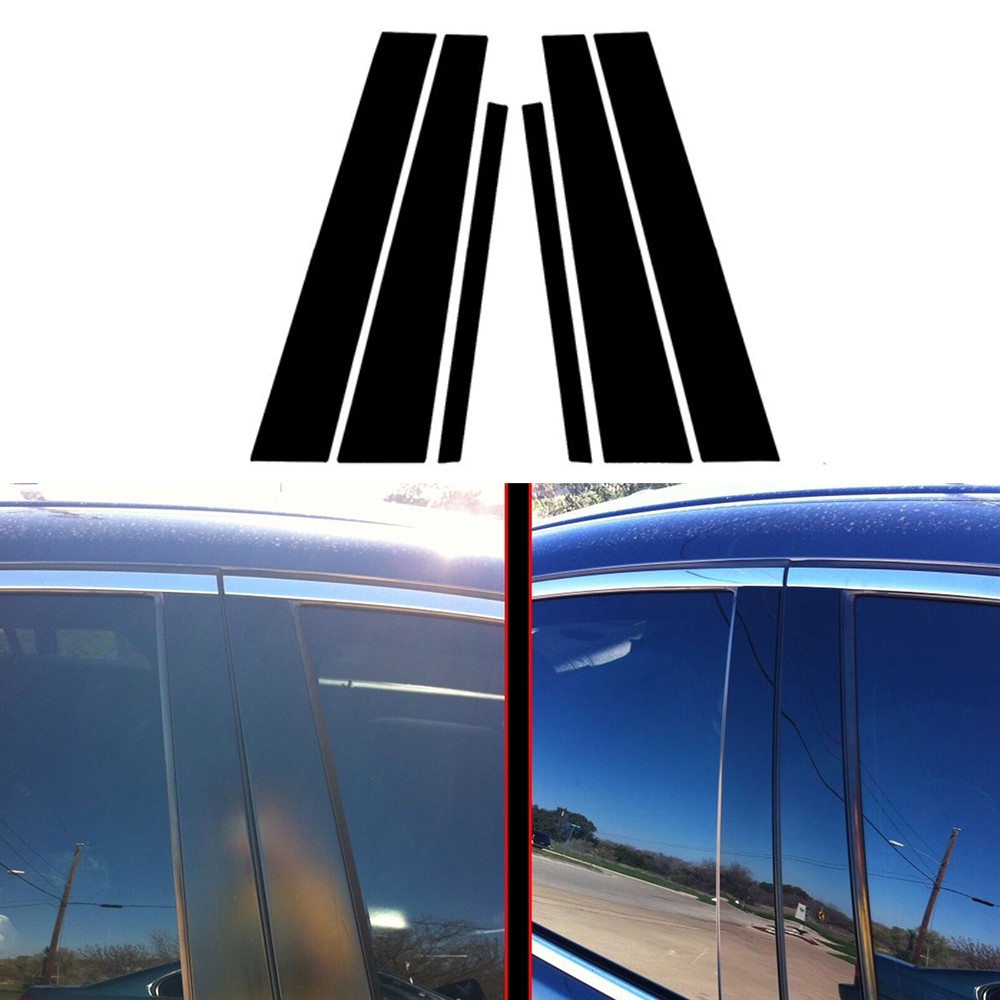 6Pcs Car Center Door Pillar Post Trims For Lincoln Town 1998-2011 Polycarbonate